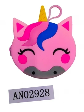 Кошелек детский ПВХ (10 см) "ЕДИНОРОГ", змейка (Арт. AN02928)