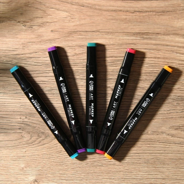 Маркеры для скетчинга 2-х сторонние, 12 цветов Skin colors