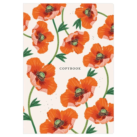 Тетрадь 40 л. в линию обложка SoftTouch, бежевая бумага 70 г/м2, сшивка, А5