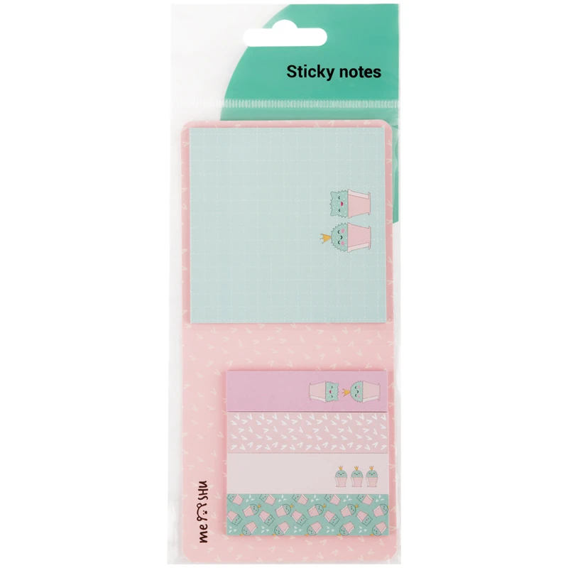 Флажки-закладки и самоклеящиеся блоки в наборе MESHU "Sweet mono", Флажки-закладки и самоклеящиеся блоки в наборе MESHU "Sweet mono",