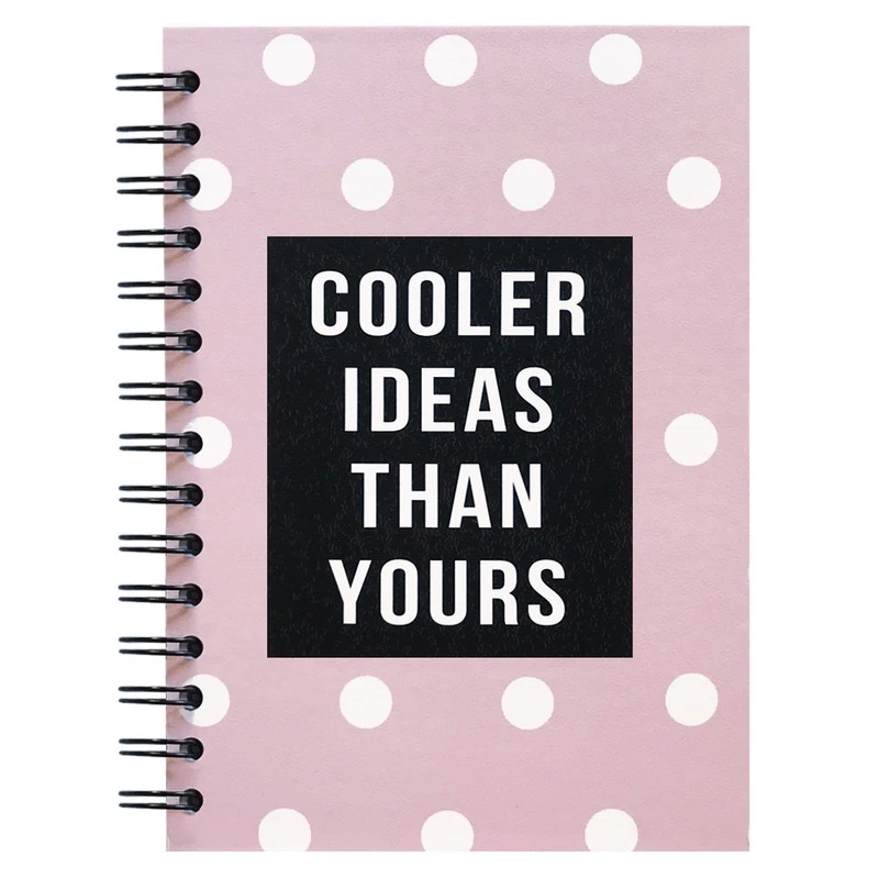 Тетрадь общая BeSmart А5 120л.   клетка спираль тв. пер. Dots розовыйN1932