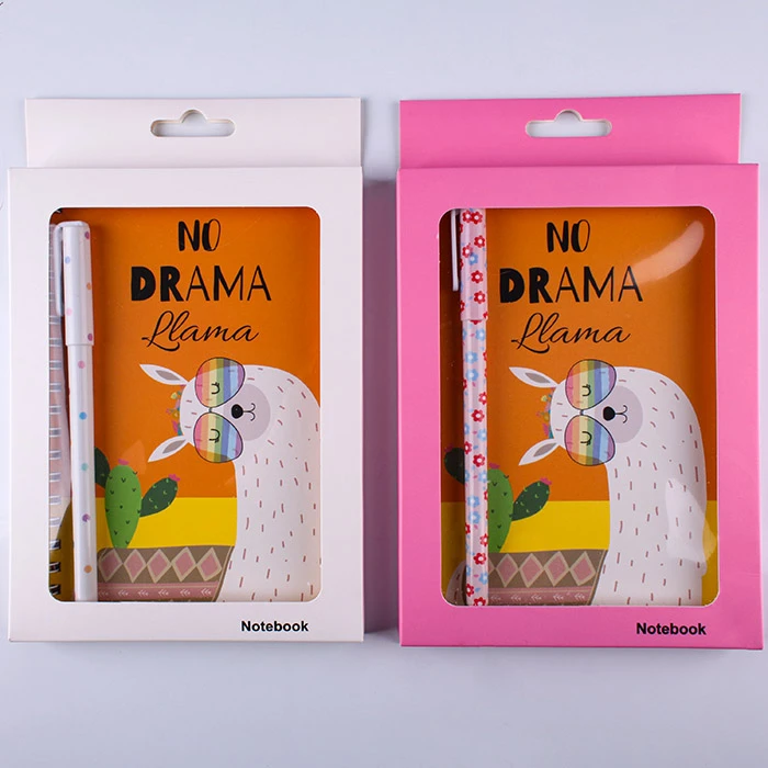 Блокнот подарочный 12*17см 38л с ручкой "LLAMA NOT DRAMA" ассорти (10