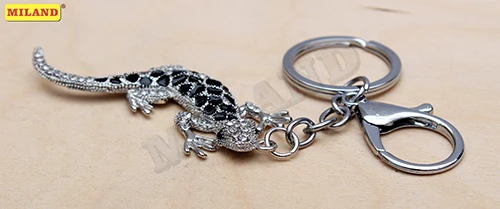 Брелок со стразами "Ящерица" (3*7,5 см) Т-2449