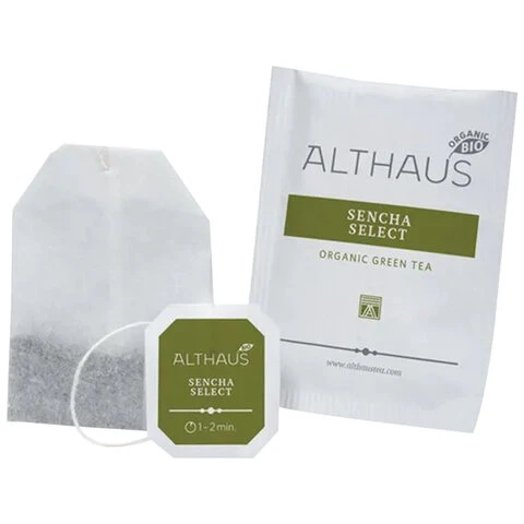 Чай ALTHAUS "Sencha Select" зеленый, 20 пакетиков в конвертах по 1,75