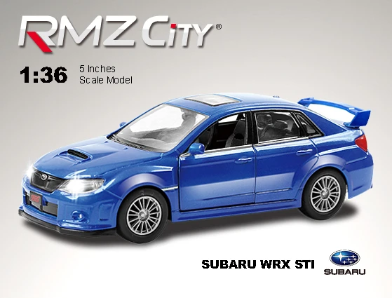 Метал. модель М1:36 RMZ CITY Subaru WRX STI, арт.544009.