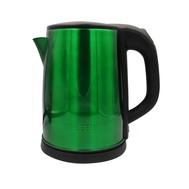 Чайник Gelberk GL-323 зеленый, 2 литра, 1500 Вт, нерж, матовый зеленый