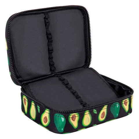 Пенал-косметичка BRAUBERG, 1 отделение, 1 откидная планка, ткань, 21x15x6 см,