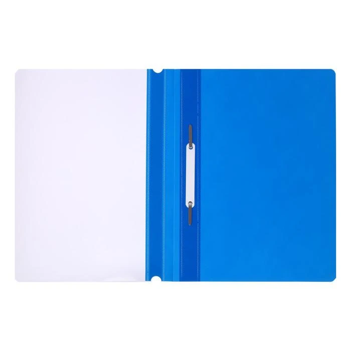 Папка-скоросшиватель Calligrata, А4, 120 мкм, синяя, прозрачный верх