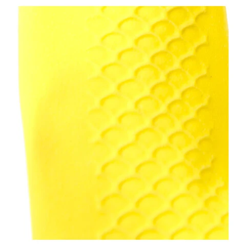 Перчатки латексные КЩС, прочные, хлопковое напыление, размер 7 S, малый, желтые,