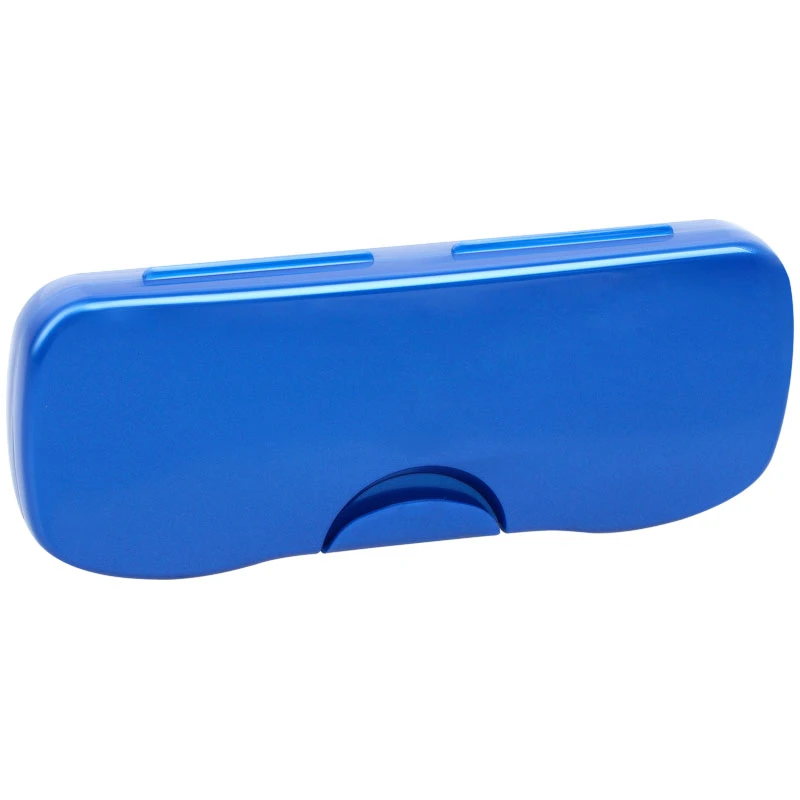 Пенал-футляр, 204*83*25 СТАММ, синий металлик