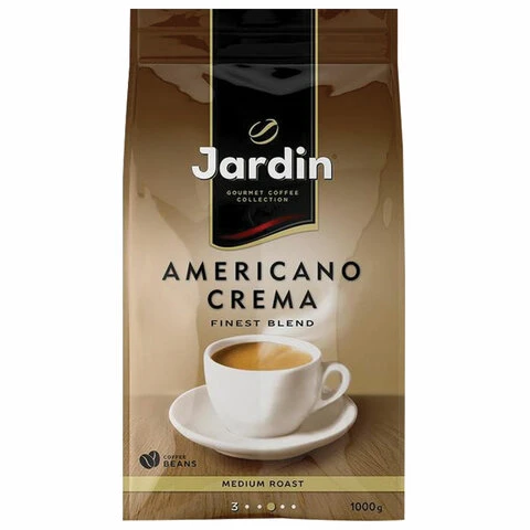 Кофе в зернах JARDIN (Жардин) "Americano Crema", натуральный, 1000 г,