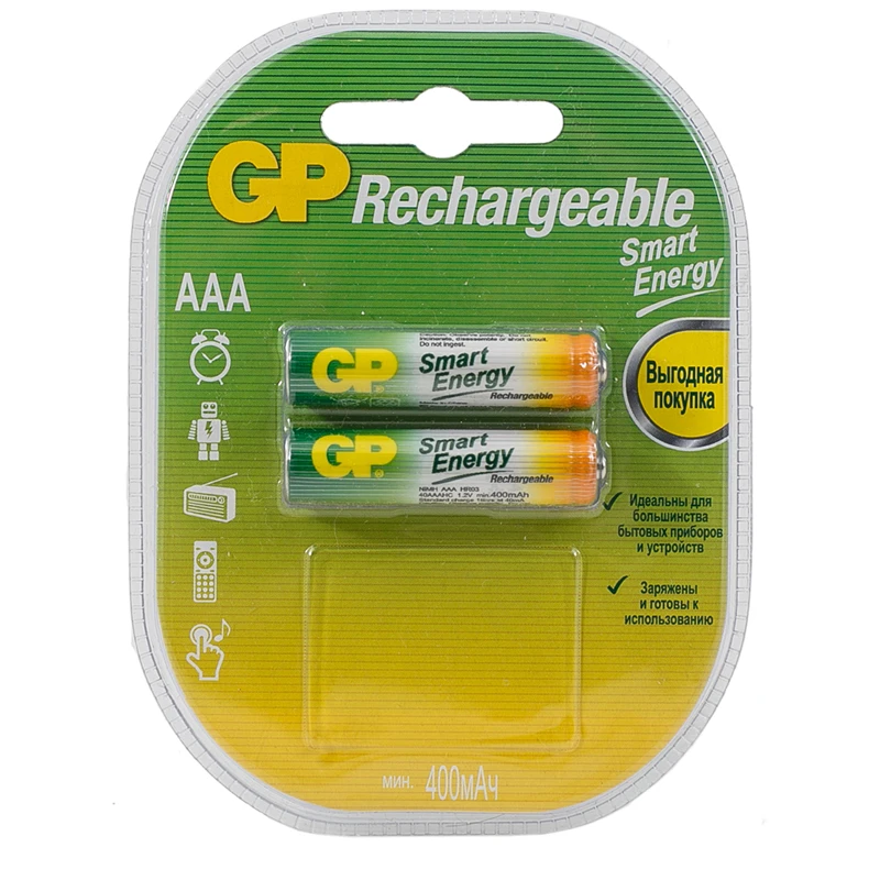 Аккумулятор GP AAA (HR03) 400mAh 2BL