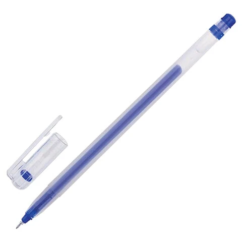 Ручка гелевая CROWN "Multi Jell", СИНЯЯ, узел 0,4 мм, линия письма 0,2
