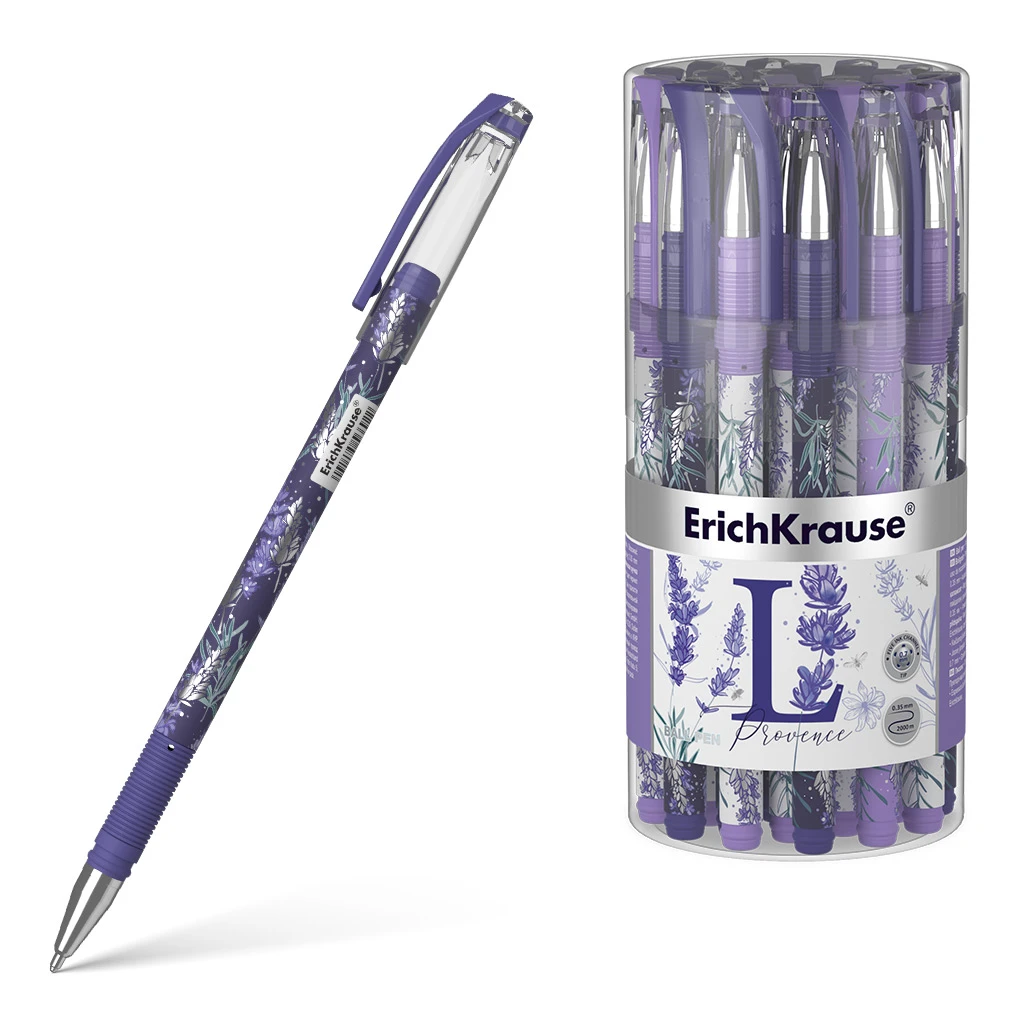 Ручка шариковая Erich Krause® Lavender Stick, цвет чернил синий