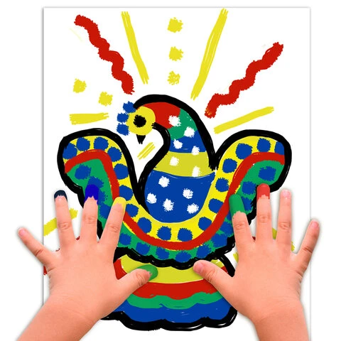 Краски пальчиковые для малышей от 1 года, 6 цветов (3 пастельных + 3