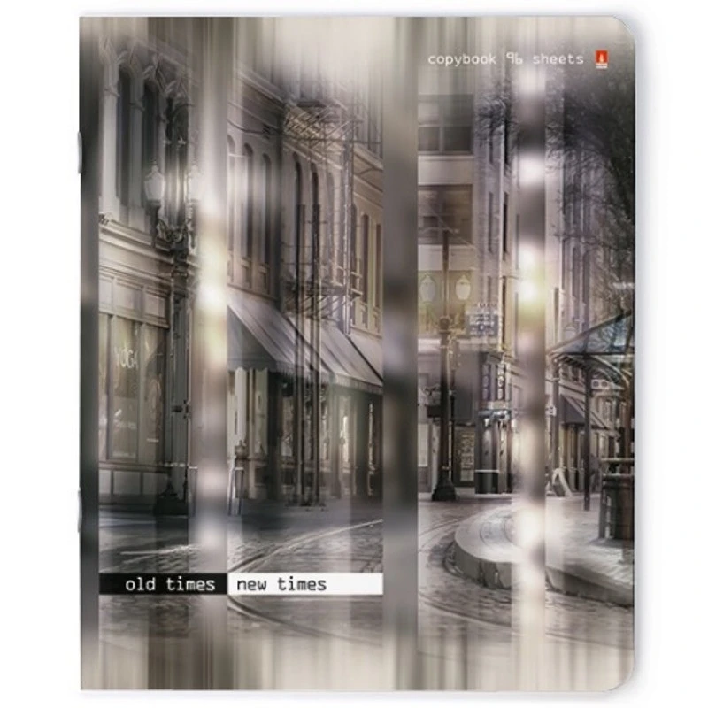 Тетрадь общая А5,96л,кл,скрепка ПРИЗМА ВРЕМЕНИ 5 ВИДОВ 7-96-978