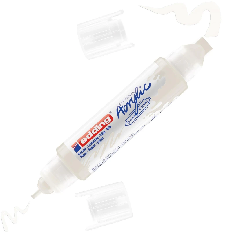 Маркер акриловый двусторон.3D Edding5400/922.2-3,5-10мм.Белый/Trafficwhite