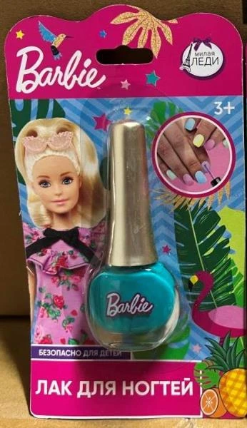 Косметика ДЛЯ ДЕВОЧЕК БАРБИ лак для ногтей, бирюзовый МИЛАЯ ЛЕДИ Косметика ДЛЯ ДЕВОЧЕК БАРБИ лак для ногтей, бирюзовый МИЛАЯ ЛЕДИ