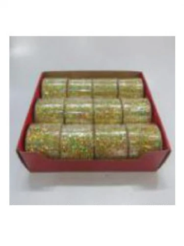 Набор новогодних лент Золотой 12 шт 6.3cm*2.7m НУ-5218