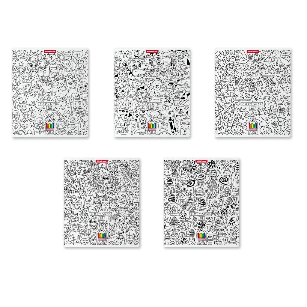 Тетрадь общая ученическая ErichKrause® Add Color. Amimals, 48 листов, клетка