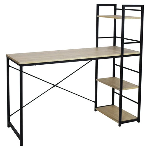 Стол на металлокаркасе BRABIX "LOFT CD-005",1200х520х1200 мм, 3 полки,