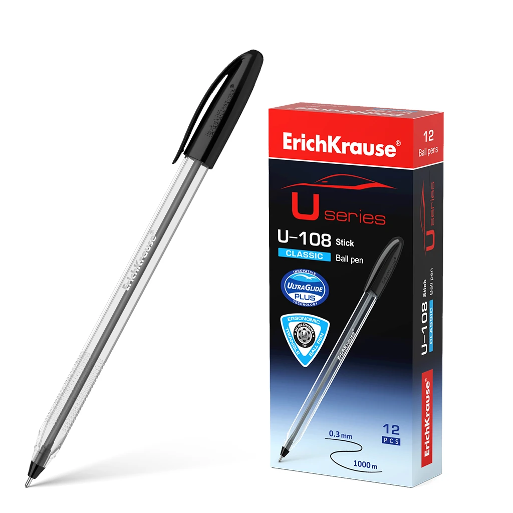 Ручка шариковая Erich Krause® U-108 Classic Stick 1.0, Ultra Glide Technology,
