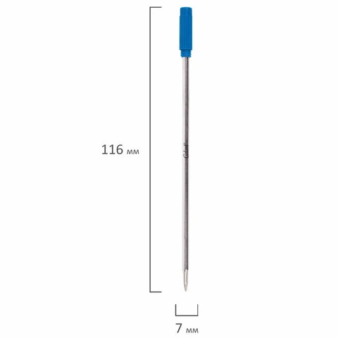 Стержень шариковый тип CROSS, СИНИЙ, пишущий узел 0,7 мм, металл, 116 мм,