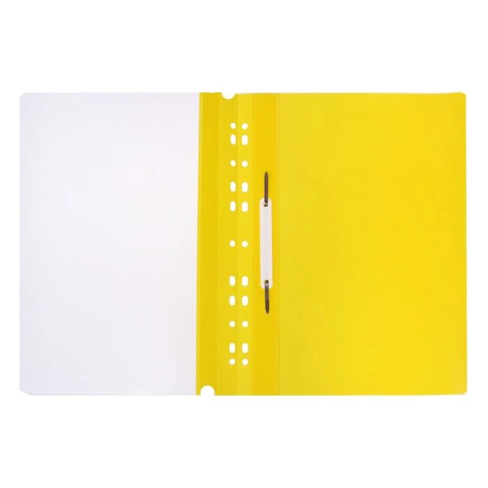 Папка-скоросшиватель Calligrata, А4, 180 мкм, жёлтая, прозрачный верх, с