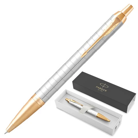 Ручка шариковая PARKER "IM Premium Pearl GT", корпус жемчужный лак,