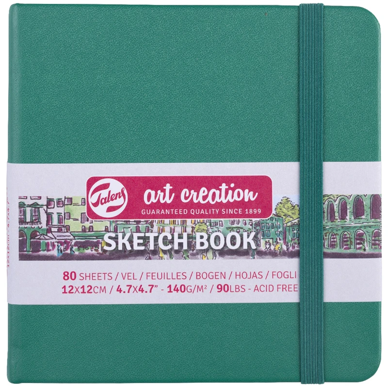 Скетчбук 80 листов, 120*120мм 7БЦ Royal Talens "Art Creation. Зеленый