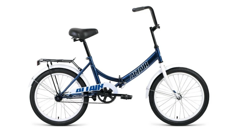 Велосипед 20" FORWARD ALTAIR CITY (1-скорость) 2020-2021 темный/синий/белый