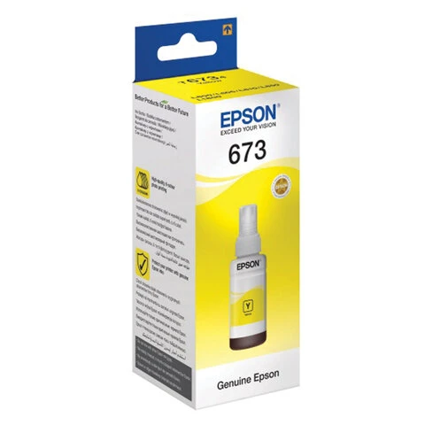 Чернила EPSON (C13T67344A) для СНПЧ Epson L800/L805/L810/L850/L1800, желтые,