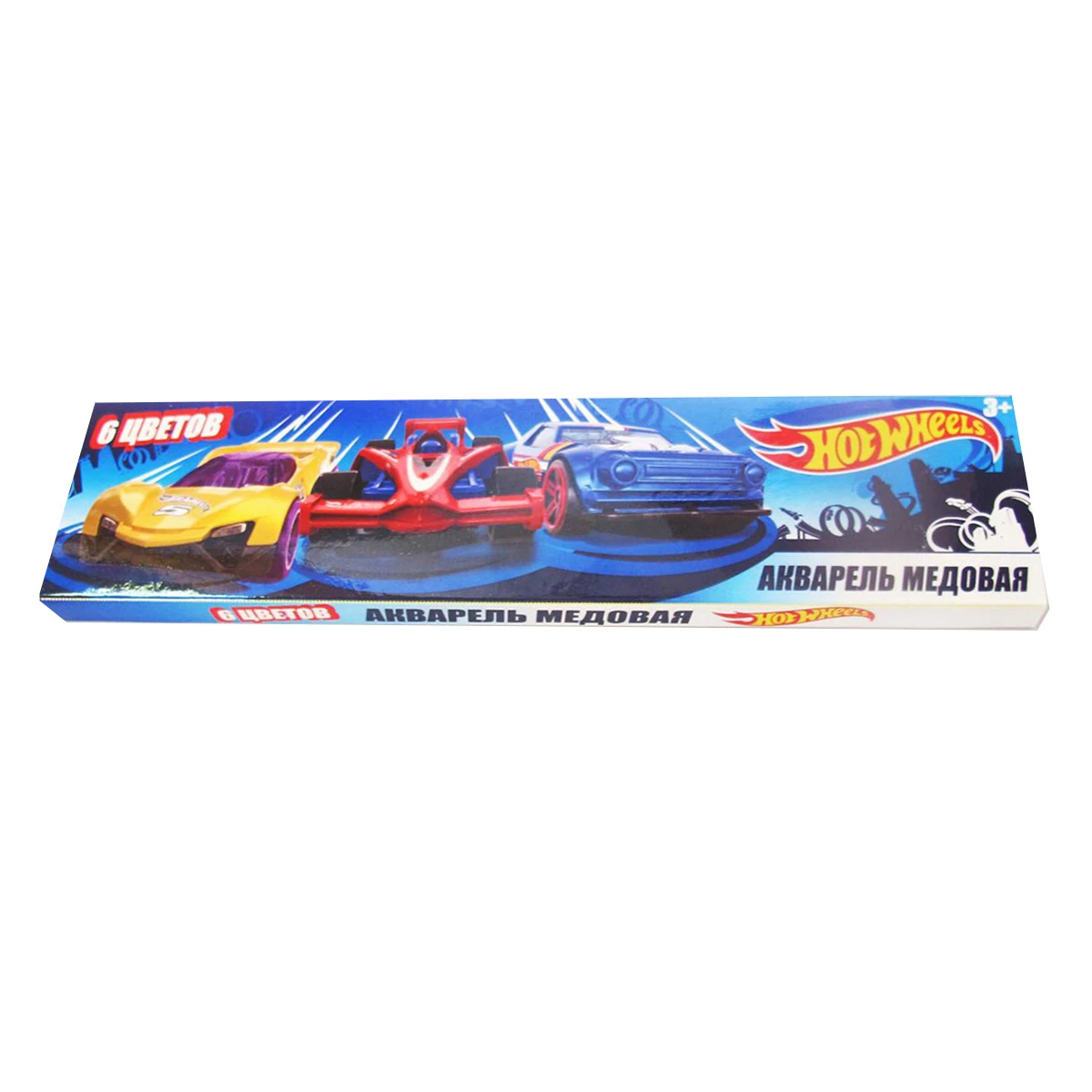 88698 Акварель медовая 6 цветов. б/к "Hot Wheels"