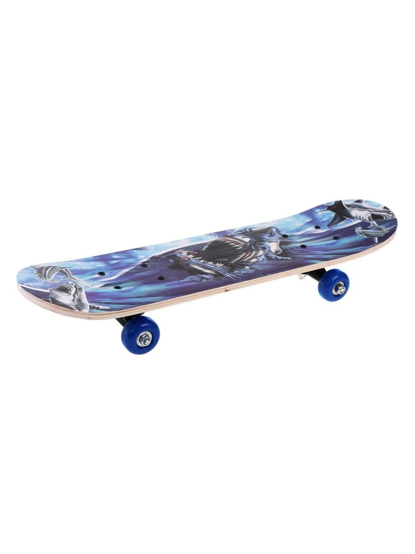Скейтборд деревянный, PVC колеса без света 60*15 см. макс. нагрузка до 30 кг.,