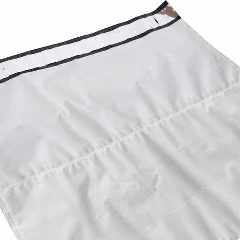 Курьер-пакеты ПОЛИЭТИЛЕН (408x515+40 мм), белые, с карманом для сопроводительной