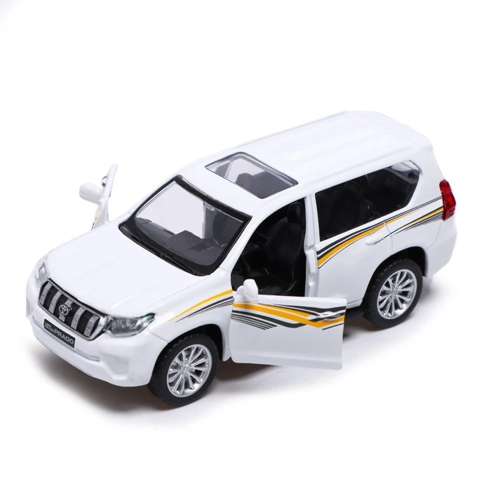 Машина металлическая 1:42 Toyota Land Cruiser Prado двери открываются, цвет