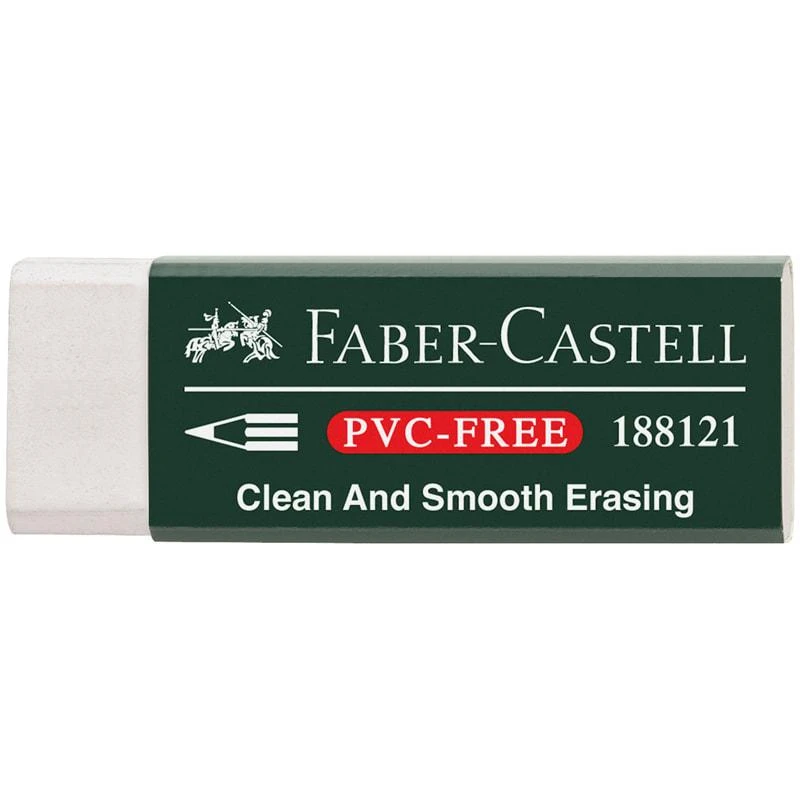 Ластик Faber-Castell "PVC-free", прямоугольный, картонный футляр,