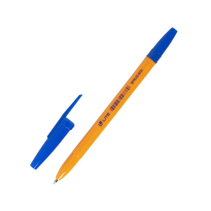 Ручка шариковая LITE 51OR 0,7 мм синяя, оранж. кругл. корп.