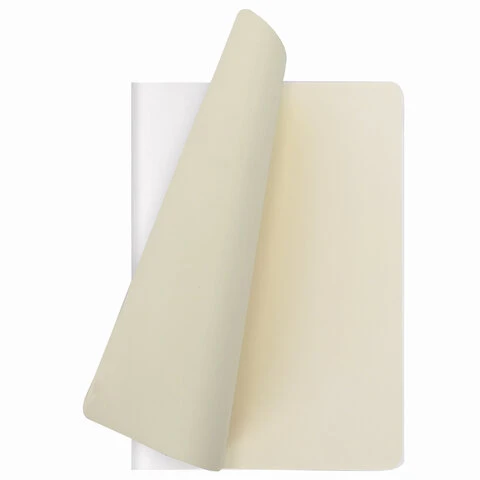 Тетрадь 48 л. в клетку обложка кожзам SoftTouch, сшивка, A5 (147х210мм), БЕЛЫЙ,