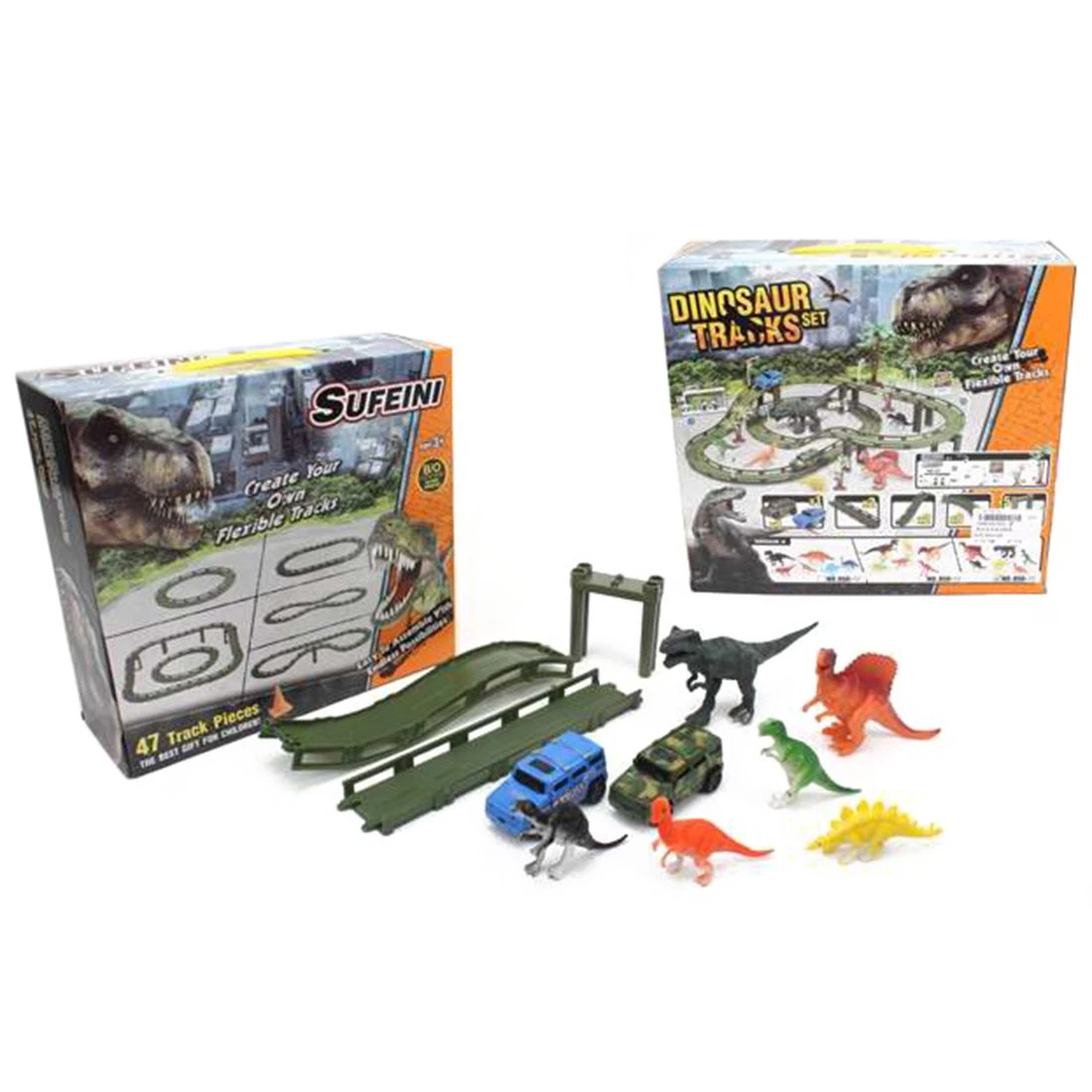 Игровой набор Автотрек, в комплекте: деталей 47шт., фигурки 6шт., машина 2шт.