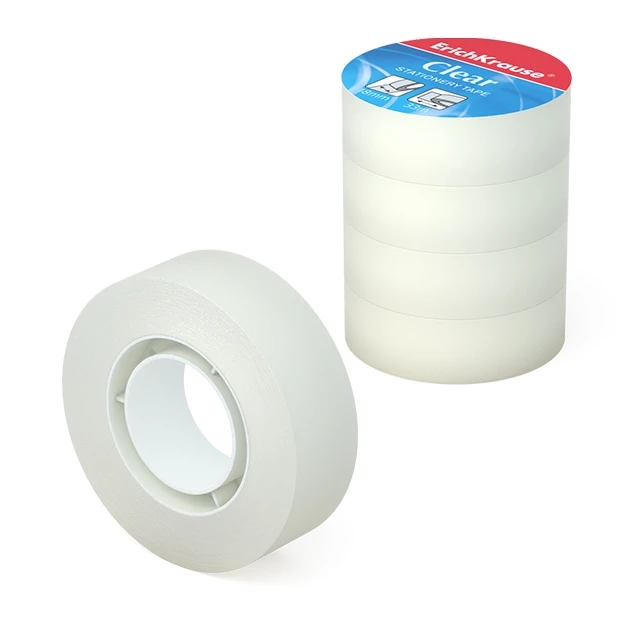 Клейкая лента Erich Krause Clear, 18ммх33м (в пленке по 4 шт.) Клейкая лента Erich Krause Clear, 18ммх33м (в пленке по 4 шт.)