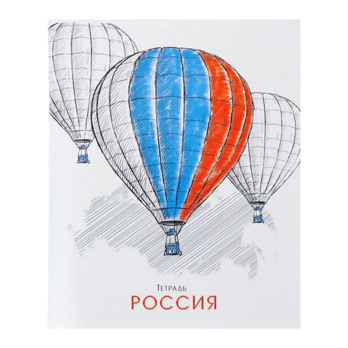 Тетрадь 48 листов в клетку "Воздушные шары", обложка мелованный