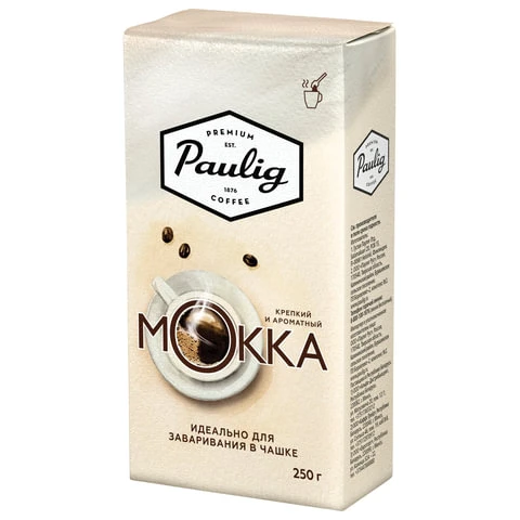 Кофе молотый PAULIG (Паулиг) "Mokka", натуральный, 250 г, вакуумная