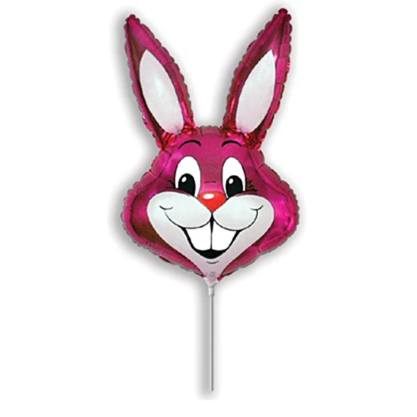 Мини Фигура Кролик малиновый 42 см X 24 см фольгированный шар