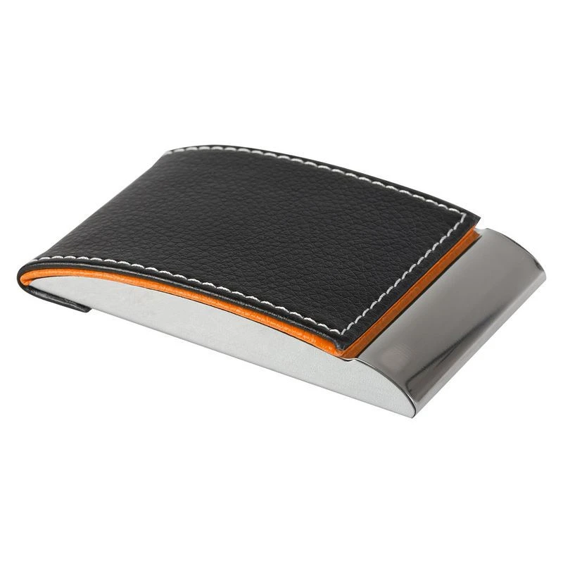 Визитница Prestige, черная с оранжевым 6748.32