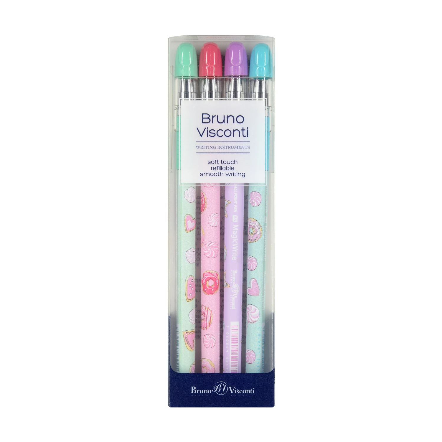 НАБОР ИЗ 4-Х РУЧЕК "MagicWrite" ВИД 1. ШАРИКОВЫХ 0,5 ММ.СИНЯЯ