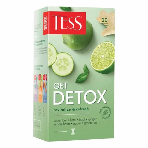 Чай TESS (Тесс) "Get Detox", зеленый с пряностями и цитрусом, 20 Чай TESS (Тесс) "Get Detox", зеленый с пряностями и цитрусом, 20