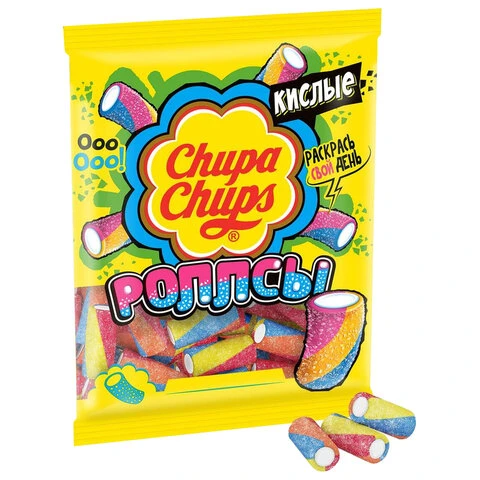 Мармелад жевательный CHUPA CHUPS (Чупа-Чупс) "Кислые Роллсы",