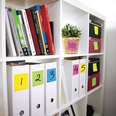 Блок самоклеящийся (стикер) POST-IT ORIGINAL "Лето Плюс" 76х76 мм, 500