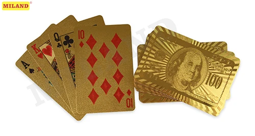 Карты игральные для покера Блеск (54 шт), золотые ИН-5913